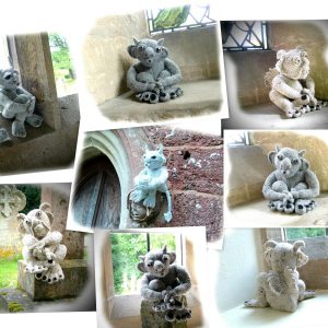 A GOTHIC OF GARGOYLES toy knitting patterns.Four fabulous patterns