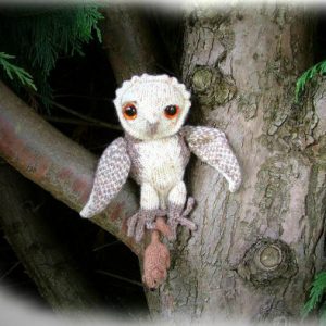 BARN OWL toy knitting pattern