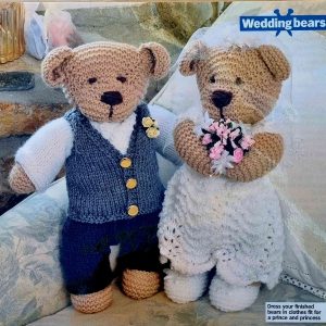 ROYAL WEDDING bears toy knitting pattern by Val Pierce