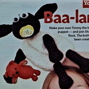 ALAN DART Timmy Lamb glove puppet toy knitting pattern