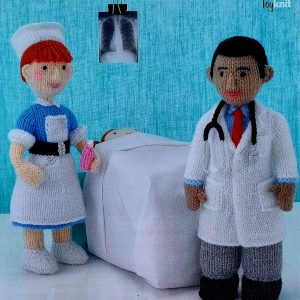 ALAN DART Doctor and Nurse toy knitting pattern