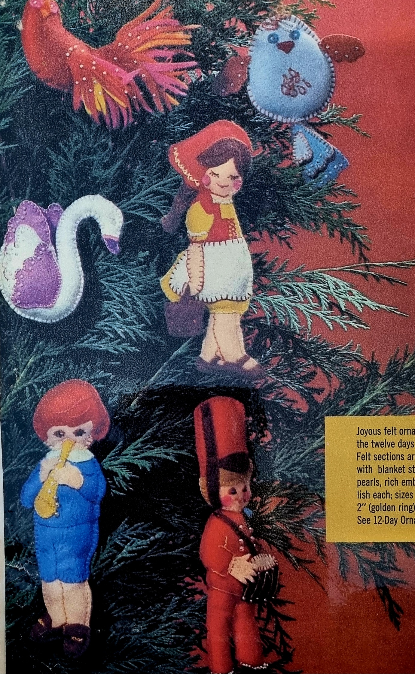 Twelve Days Of Christmas felt sewing pattern by Laura Holtorf