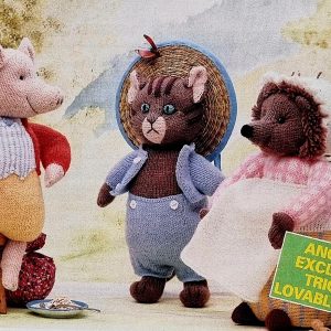 ALAN DART Beatrix Potter Mrs Tiggy Winkle toy knitting patterns