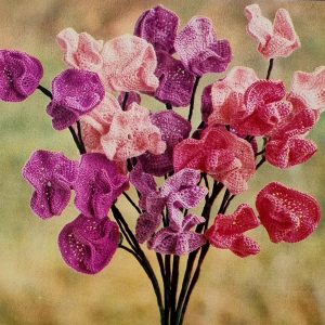 Flowers crochet pattern. Roses and Sweetpeas