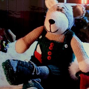 Christmas Bear toy knitting pattern by Jacquay Yaxley